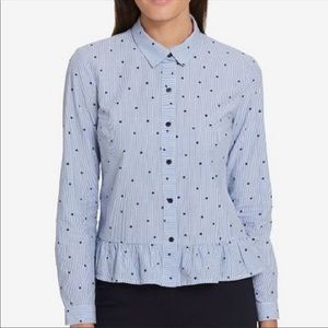 TOMMY HILFIGER Stars stripes button down ruffle m